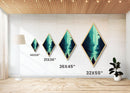 Cyber City Wanderer Diamond Shaped Futuristic Street Scene Canvas Art Print Urban Sci-Fi Decor Bedroom Gaming Lounge Statement Piece
