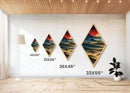 Desert Sunset Mirage Diamond Shaped Sand Dunes Horizon Canvas Textured Print Landscape Art Office Tranquil Western Southwest Decor