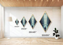 Abandoned Station Walk Diamond Shaped Urban Train Platform Canvas Art Print Post-Apocalyptic Interior Accent Hallway Moody Decor