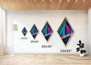 Vivid Sail Escape – Diamond Shaped Colorful Sailing Boat Canvas Art Print with Ocean Breeze and Bright Nautical Coastal Decor