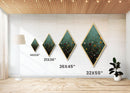 Wild Meadow — Diamond Shaped Canvas Textured Print adds rustic charm to bedroom or entryway with floral impasto nature wall art earthy tones