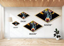 Funky Cow Art Diamond Shaped Canvas Texture Art Print - Farmhouse Decor - Funny Wall Art - Bovine Wall Art - Farmhouse Art