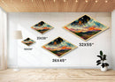 Celestial Dreamscape Field Diamond Shaped Canvas Art Print, night sky stars over hills, vibrant cosmic countryside fantasy decor