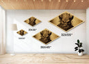 Ferocious Beast Snarl Diamond Shaped Monster Canvas Textured Print horror gothic wall decor beast head grotesque demon fantasy gift