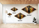 Apocalypse Blade Angel Diamond Shaped Warrior Canvas Art Print urban graffiti style fantasy sword wings chaos dramatic wall decor