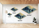 Snowfield Deployment — Diamond Shaped Canvas Textured Print army winter ops wall art, soldier gift, rustic adventure lodge accent