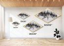 Wolf Spirit Forest Diamond Shaped Canvas Textured Print wildlife nature wall art rustic lodge decor majestic mountain wolf