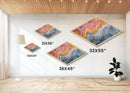 Pastel Dream Agate Diamond Shaped Canvas Art Print Calming Earth Tones Mineral Wall Decor Elegant Bedroom Housewarming Gift