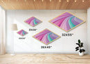 Dream Swirl Diamond Shaped Canvas Embossed Print soft pastel pink green abstract wall decor modern teen girl room unique aesthetic print