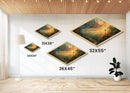 Glory Hill Sunrise Diamond Shaped Canvas Embossed Print Christian spiritual artwork living room decor Easter resurrection gift