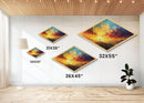 Retro Burst Vibe Diamond Shaped Canvas Art Print Midcentury pop abstract starburst wall decor office accent bold colorful gift
