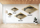 Tea Spirit Wind Diamond Shaped Canvas Art Print Abstract Ink Flow Minimalist Asian Zen Decor Calming Dining Room Centerpiece Wall Style