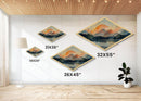 Diamond Shaped Watercolor Painting of a Forest Fire, Canvas Art Print, Cool Living Room Art, Depressing Art, Landscape Painting