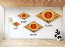 Art Deco Starburst - Framed Canvas Art Print - Funk Retro Mid-Century Modern Wall Art, Sun Burst, Sunset Painting, MCM Decor