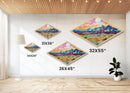 Sunset Over Painted Buttes Diamond Shaped Canvas Textured Print vivid desert canyon landscape southwestern decor art illustration