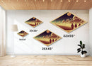 Surreal Desert Travelers Diamond Shaped Canvas Art Print sci-fi western moonscape fantasy terrain illustration cowboy outer space