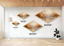 Autumn River Mist Diamond Shaped Canvas Textured Print fall foliage forest lake reflection tranquil landscape nature orange wall decor