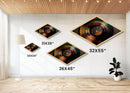 Diamond Shaped Golden Vinyl — Retro Record Album Wall Art Canvas Embossed Print, Eclectic Music Lover Decor, Bold Audio Aesthetic