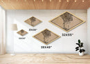 Bali - Indonesia Diamond Shaped City Map, Custom Diamond Shaped Wall Art, City Map Canvas