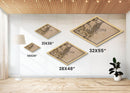 Barcelona - Spain Diamond Shaped City Map, Custom Diamond Shaped Wall Art, City Map Canvas