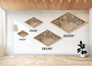 Long Beach Diamond Shaped City Map, Custom Diamond Shaped Wall Art, City Map Canvas