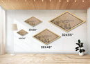 Virginia Beach Diamond Shaped City Map, Custom Diamond Shaped Wall Art, City Map Canvas