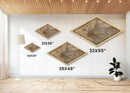 El Paso Diamond Shaped City Map, Custom Diamond Shaped Wall Art, City Map Canvas