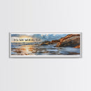 It Is Well With My Soul Beach & Coastal Canvas Wall Art, Christian Wall Art, Coastal Beach Painting, Farmhouse Beach Coastal Wall Art