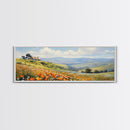 Springtime Panoramic Print - Texas Hill Country In The Spring - Framed Canvas Print - Beautiful Living Room Decor - Country Art - Farmhouse