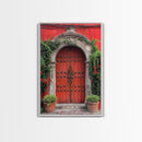 Change Hacienda Architecture Framed Canvas Print, Mexican Wall Art, Art of Mexico, Original Artwork, Wood Framed Ready To Hang