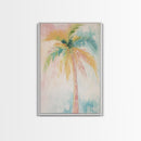 Oil Painting Print of a Palm Tree, Coastal Decor, Beach House Art, Beach Art, Vacation Gift, Pink Decor, Preppy Decor, Preppy Art