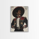 The Matador Painting Print, Chicano Art Framed Canvas Print, Traditional Mexican Wall Decor, Mexican Wall Art, Cultural Decor, Vibrant Decor
