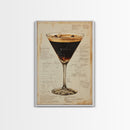 Espresso Martini Wall Art Canvas Print, Cocktail Painting, Cocktail Decor, Bar Decor, Bar Cart Art, Home Bar Wall Art, Kitchen Wall Art