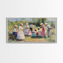Victorian Summer - Framed Canvas Print - Victorian Style Oil Painting Of a Summer Party