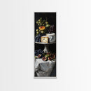 Canvas Print Cheese Platter with Grapes Art Farmhouse Wall Art Food Review Kitchen Decor Rustic Art