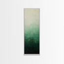 Sage Green Ombre Framed Canvas Print Minimalist Abstract Art Vertical Wall Decor Modern Green Wall Art Bedroom Accent Piece
