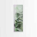 Sage Green Vertical Framed Canvas Print, Abstract Botanical Artwork, Wabi Sabi Minimalist Wall Art, Living Room Decor, Original Artwork