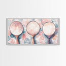 Magnifying Glasses Canvas Print Light Pink Wall Art Whimsical Art Coastal Wall Art Cottagecore Decor Rustic Artwork Gift Idea