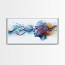 Vibrant Feminine Energy Canvas Print - Abstract Goddess Art Therapy Wall Decor - Whimsical Moody Brain Art for Home Office