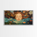 Surreal Dreamscape Framed Canvas Print Whimsical Art Featuring Floral Fantasy Unique Gift Idea Bedroom Wall Art Boho Inspired Artwork