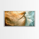 Flowing Fabric Spirit Framed Canvas Print, Zen Wall Art, Yoga Art, Goddess Art Print, Moody Art, Boho Wall Art, Pink Wall Art, Vertical Wall Art