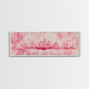 Pink Crown Canvas Print Minimalist Art Abstract Pink Wall Art Light Pink Bedroom Decor Princess Aesthetic Whimsical Art Wall Art
