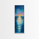 Sunset Over Water, Ocean Painting, Nautical Wall Art, Coastal Decor, Bedroom Art, Gift Idea for Her, Above Sofa Art