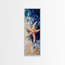 Starfish on Beach, coastal decor, nautical painting, beach house wall art, coastal cowgirl wall art, framed canvas print