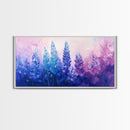 Purple Wildflower Painting, botanical prints, wildflower painting, pink abstract art, floral wall art, framed canvas print, pink art