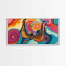 Abstract Handbag Art, boho art, pink abstract art, whimsical art, extra wide art, horizontal wall art, Canvas Print
