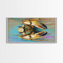 Crab Painting, Coastal Decor, Nautical Wall Art, Rustic Art, Framed Canvas Print, Ocean Artwork, Beach House Art, Marine Life Art