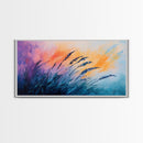 Wheat Field Painting, Landscape Artwork, Rustic Decor, Wabi Sabi Art, Framed Canvas Print, Fall Inspired Art, Earthy Tones Art