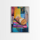 Abstract Roll, Wabi Sabi Art, Modern Abstract Art, Geometric Wall Art, Colorful Art, Minimalist Art, Canvas Print, Gift Idea