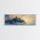 Misty Island Sunrise Canvas Print - Scenic Landscape Wall Art, Living Room Decor, Soft Light Artwork, Serene Home Office Art